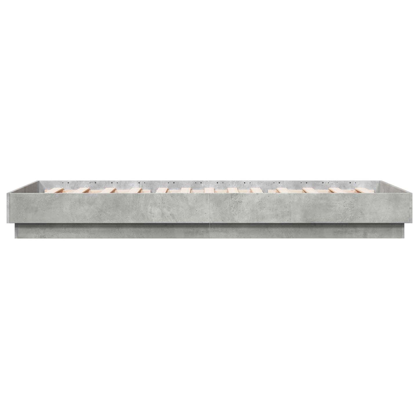 Bed Frame with LED Concrete Grey 80 x 200 cm Engineered Wood