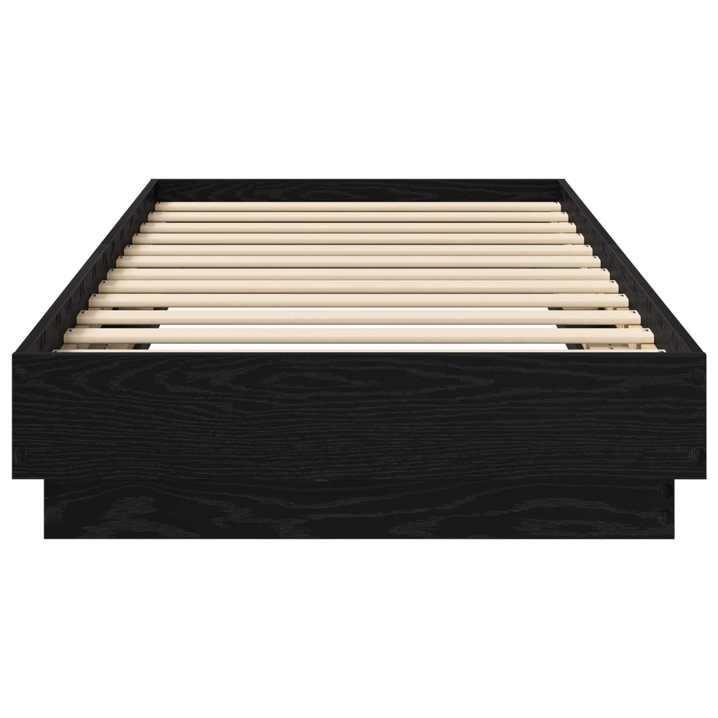 Bed Frame with LED Black Oak 80 x 200 cm Engineered Wood