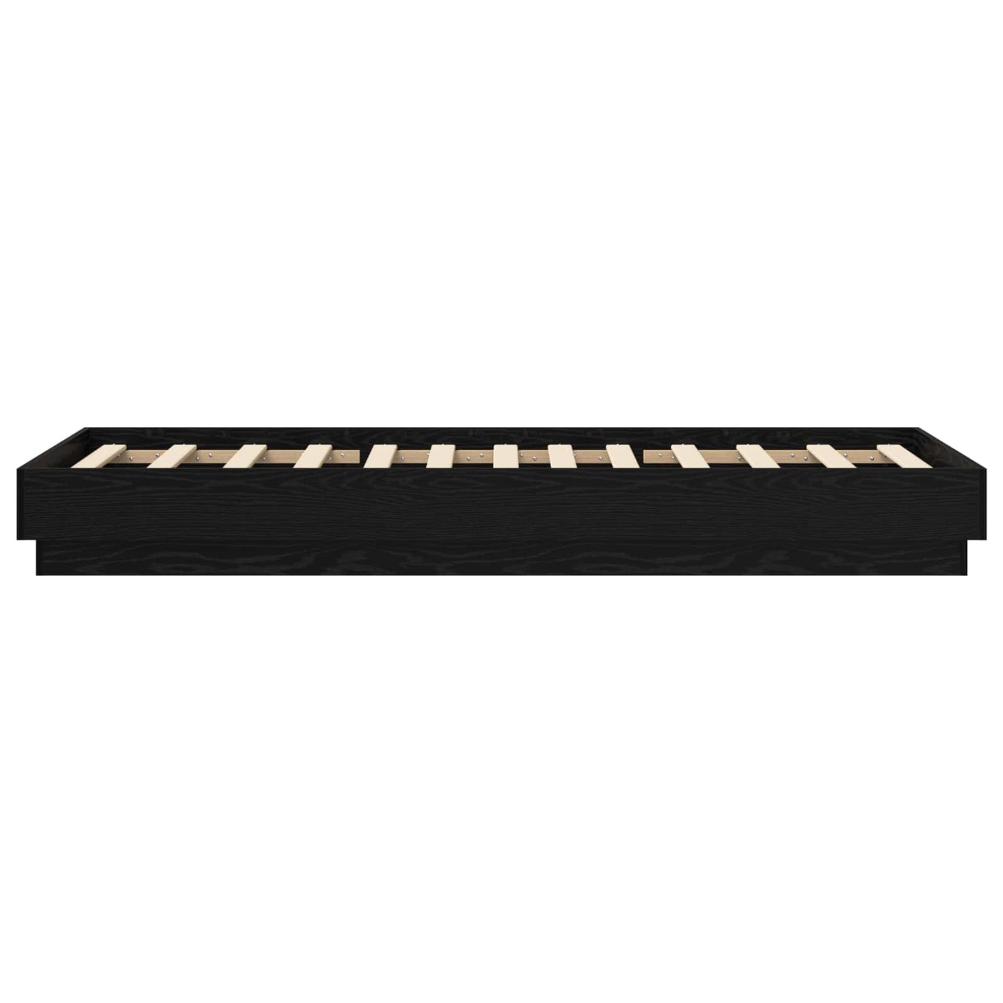 Bed Frame with LED Black Oak 80 x 200 cm Engineered Wood
