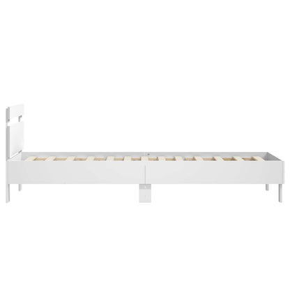 Bed Frame with Headboard White 80 x 200 cm Engineered Wood