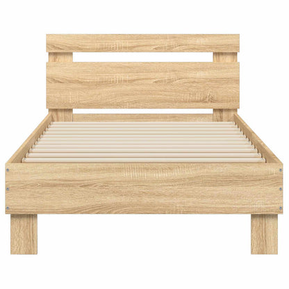 Bed Frame with Headboard Sonoma Oak 80 x 200 cm Engineered Wood