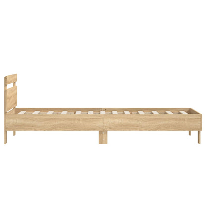Bed Frame with Headboard Sonoma Oak 80 x 200 cm Engineered Wood