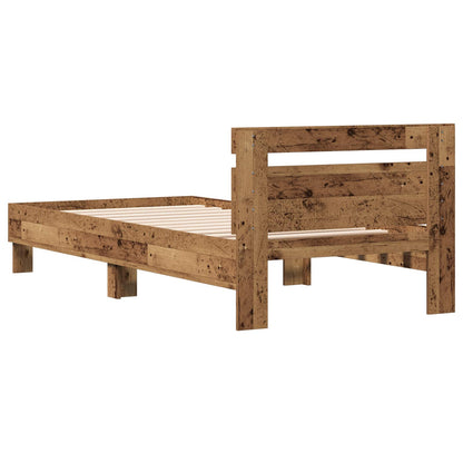 Bed Frame with Headboard Old Wood 80 x 200 cm Engineered Wood