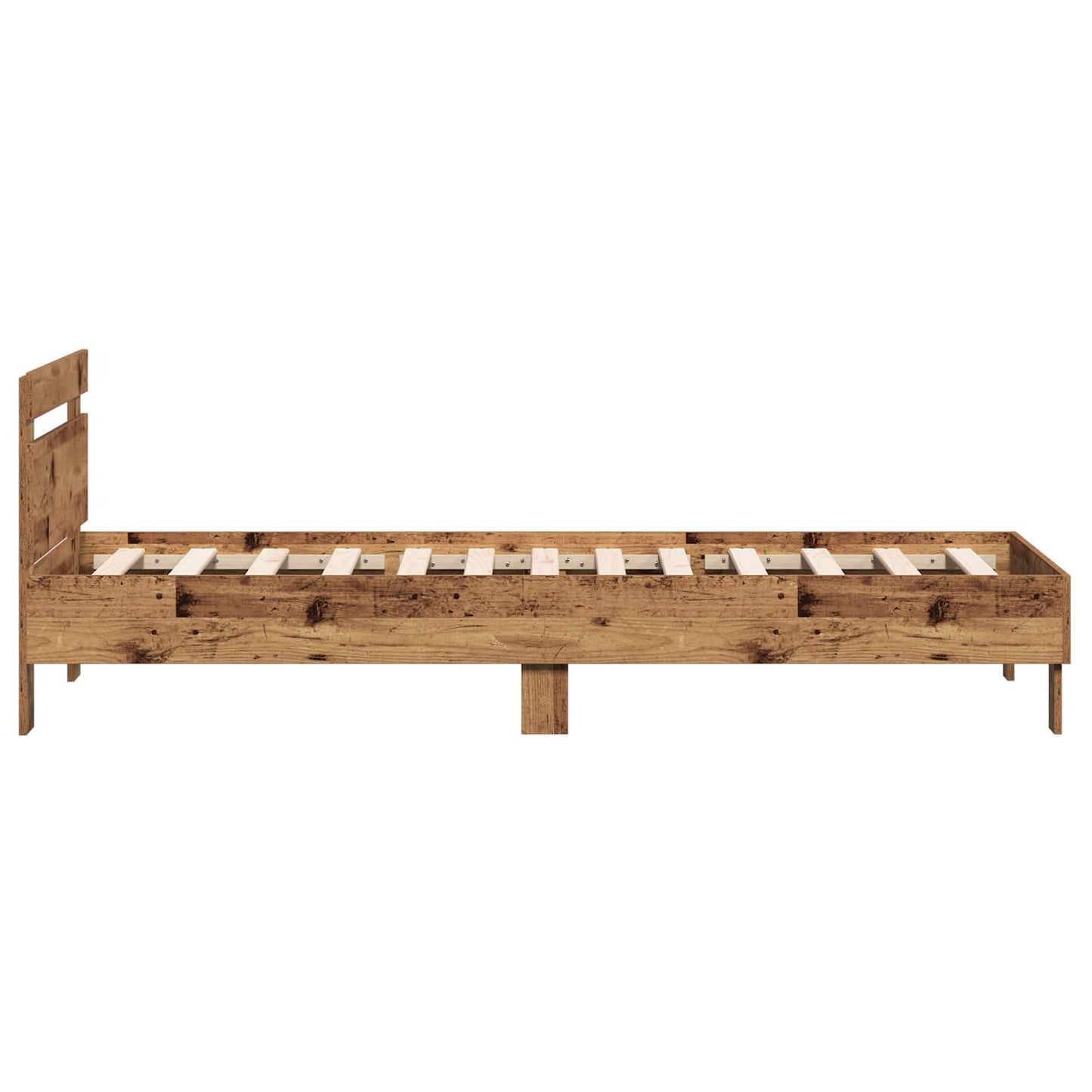 Bed Frame with Headboard Old Wood 80 x 200 cm Engineered Wood