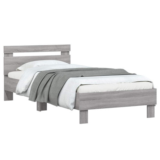 Bed Frame Grey Sonoma Engineered Wood
