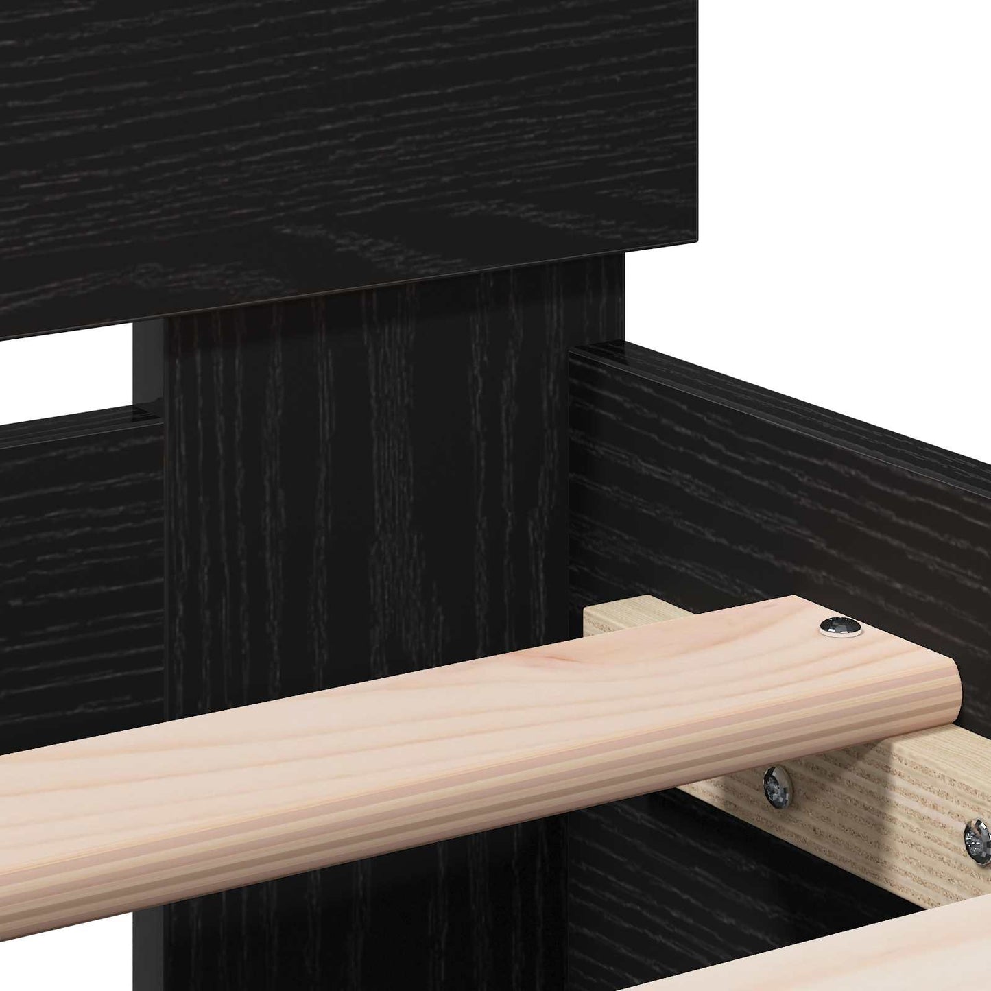 Bed Frame with Headboard Black Oak 80 x 200 cm Engineered Wood
