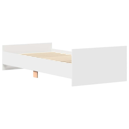 Bed Frame with Headboard White 80 x 200 cm Engineered Wood