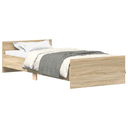 Bed Frame with Headboard Sonoma Oak 80 x 200 cm Engineered Wood