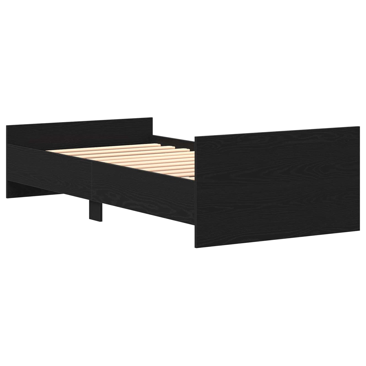Bed Frame with Headboard Black Oak 80 x 200 cm Engineered Wood