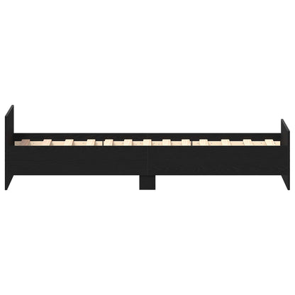 Bed Frame with Headboard Black Oak 80 x 200 cm Engineered Wood