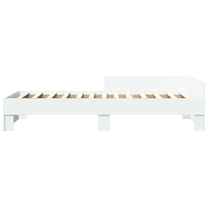 Bed Frame with Headboard White 80 x 200 cm Engineered Wood