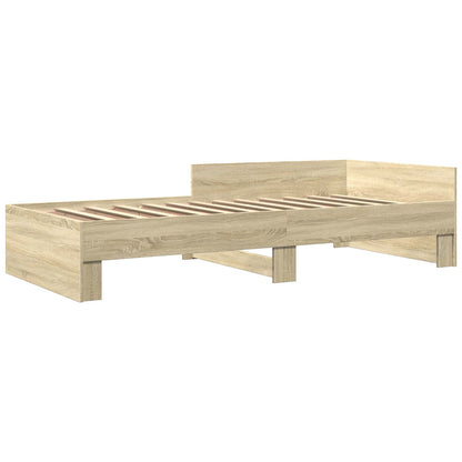 Bed Frame with Headboard Sonoma Oak 80 x 200 cm Engineered Wood