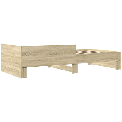 Bed Frame with Headboard Sonoma Oak 80 x 200 cm Engineered Wood