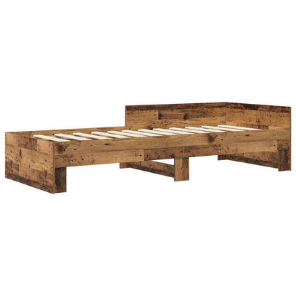 Bed Frame with Headboard Old Wood 80 x 200 cm Engineered Wood