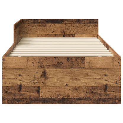 Bed Frame with Headboard Old Wood 80 x 200 cm Engineered Wood