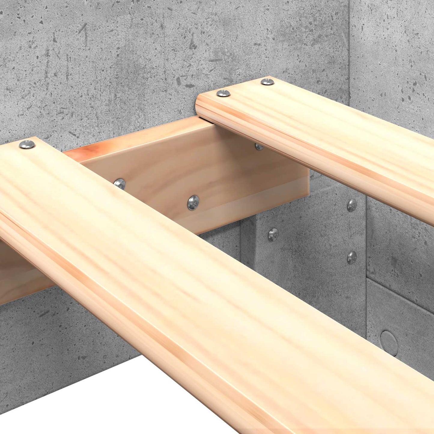 Bed Frame with Headboard Concrete Grey 80 x 200 cm