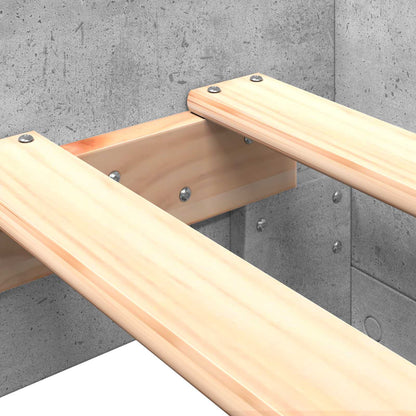 Bed Frame with Headboard Concrete Grey 80 x 200 cm