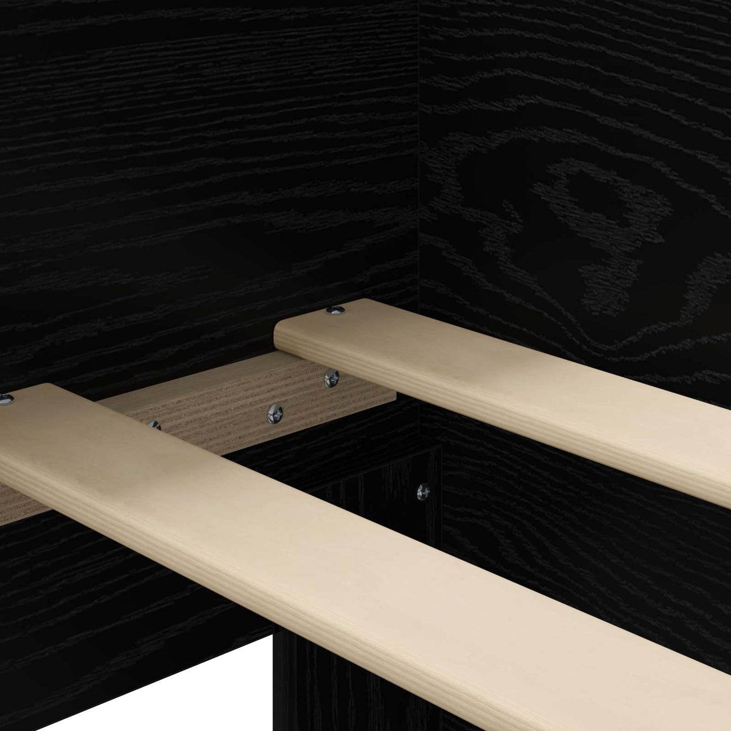 Bed Frame with Headboard Black Oak 80 x 200 cm Engineered Wood