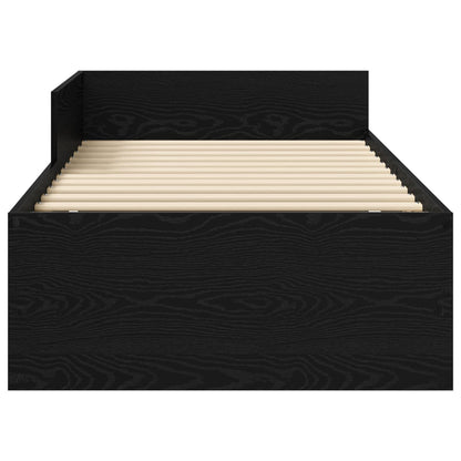 Bed Frame with Headboard Black Oak 80 x 200 cm Engineered Wood