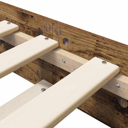 Bed Frame Old Wood 80 x 200 cm Engineered Wood