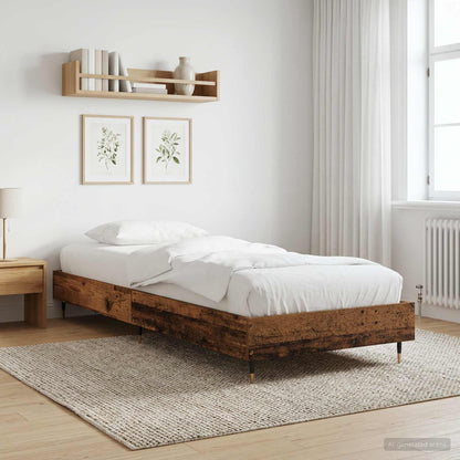 Bed Frame Old Wood 80 x 200 cm Engineered Wood
