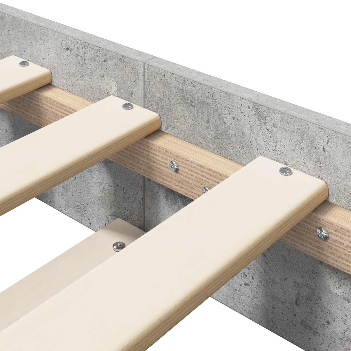 Bed Frame Concrete Grey 80 x 200 cm Engineered Wood