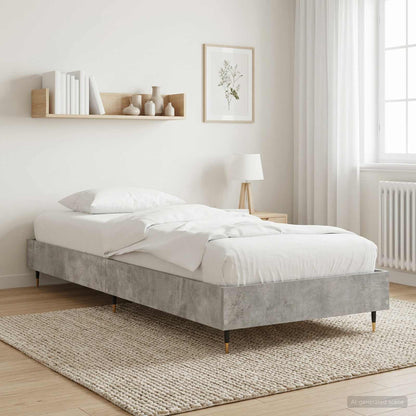 Bed Frame Concrete Grey 80 x 200 cm Engineered Wood