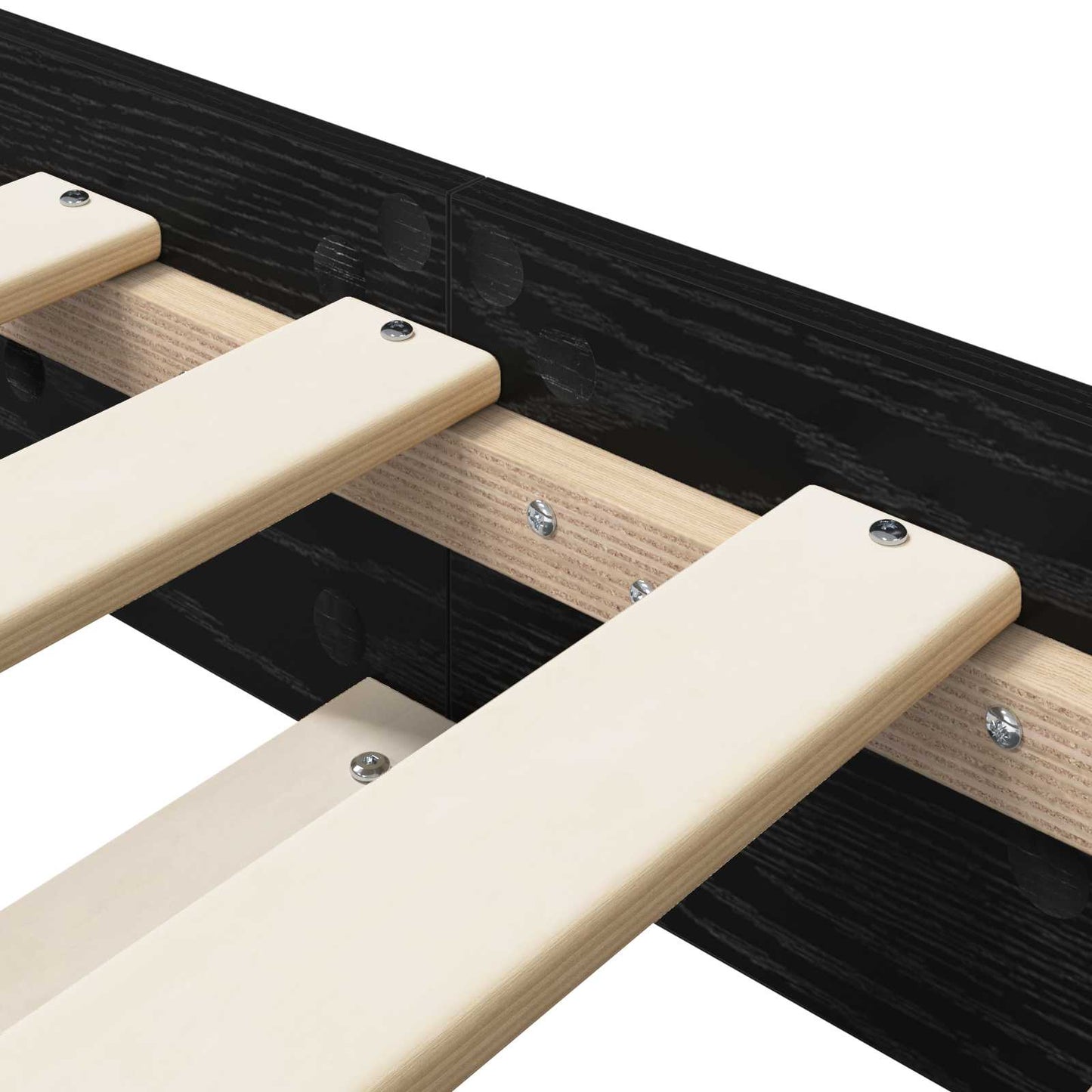 Bed Frame Black Oak 80 x 200 cm Engineered Wood