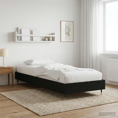 Bed Frame Black Oak 80 x 200 cm Engineered Wood