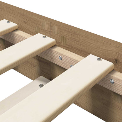 Bed Frame Artisian Oak 80 x 200 cm Engineered Wood
