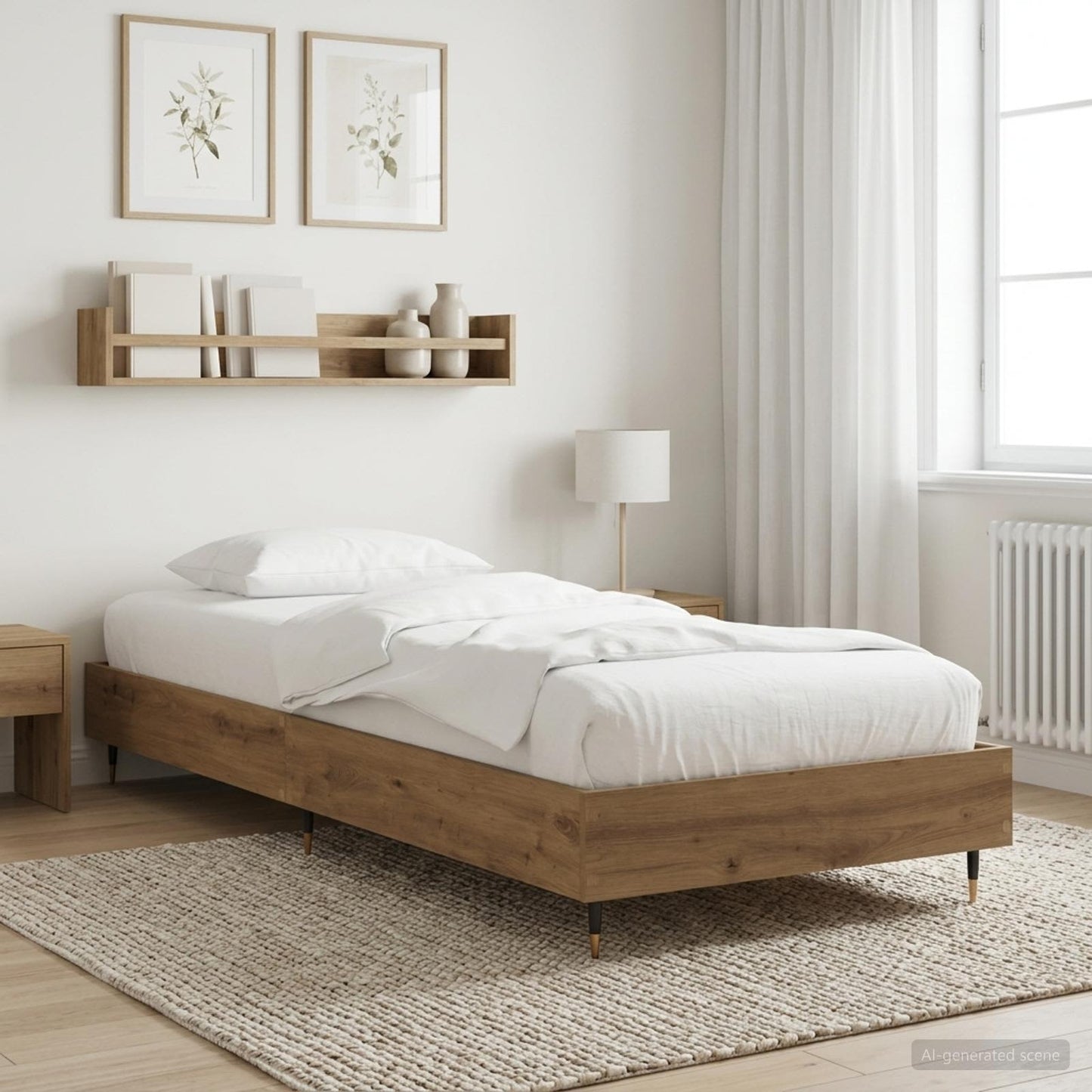 Bed Frame Artisian Oak 80 x 200 cm Engineered Wood