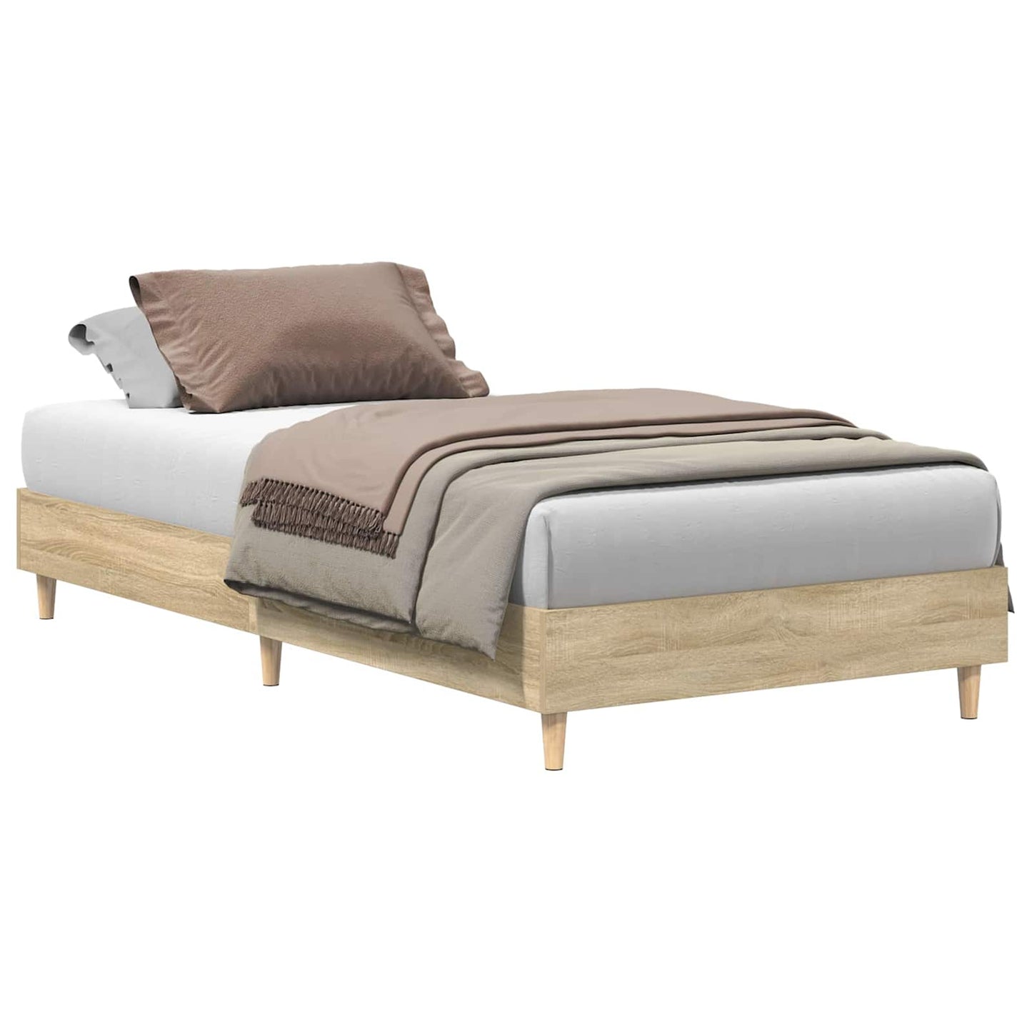 Bed Frame Sonoma Oak 80 x 200 cm Engineered Wood