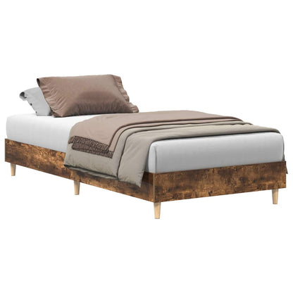 Bed Frame Smoked Oak 80 x 200 cm Engineered Wood