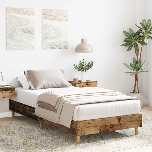 Bed Frame Old Wood Engineered Wood