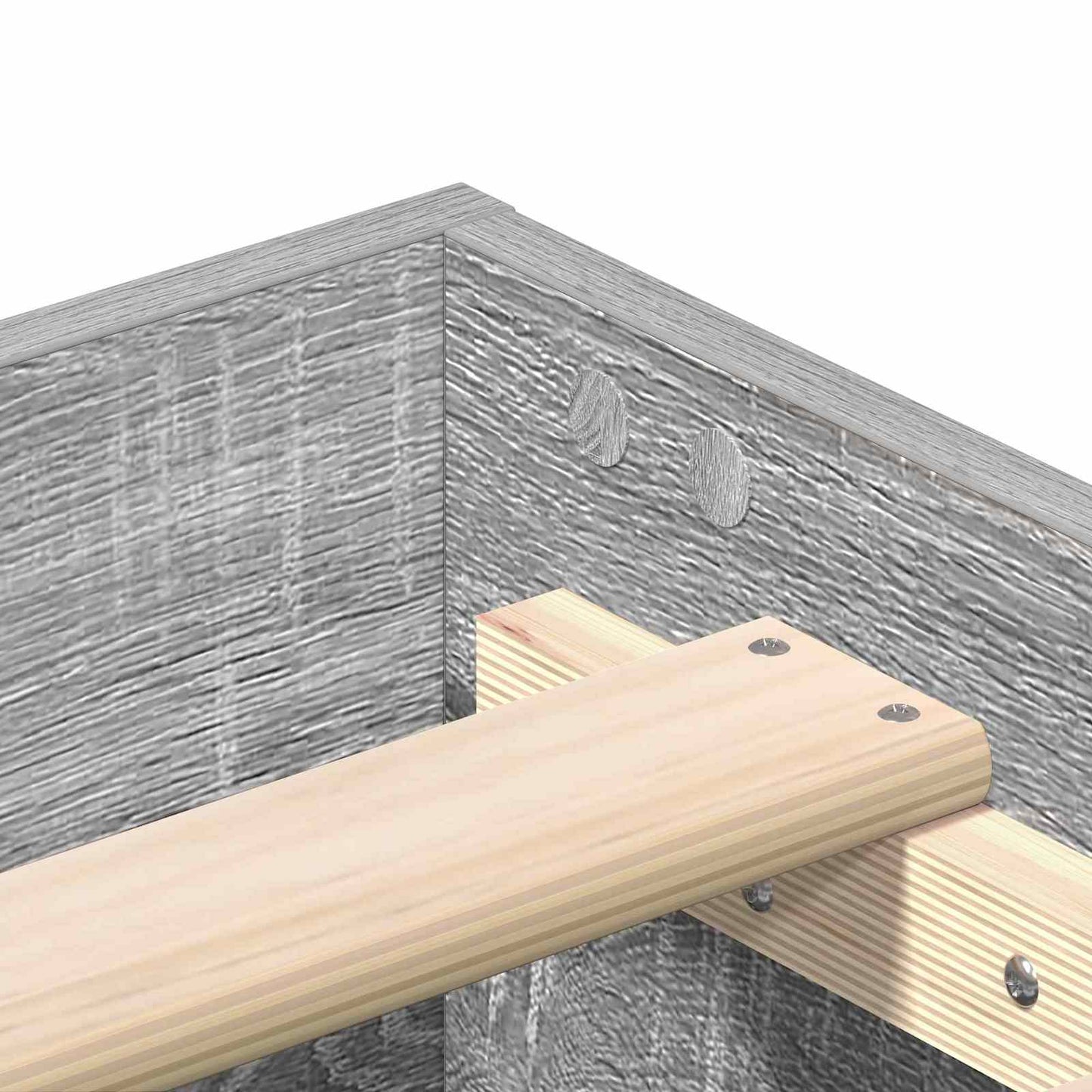 Bed Frame Grey Sonoma 80 x 200 cm Engineered Wood