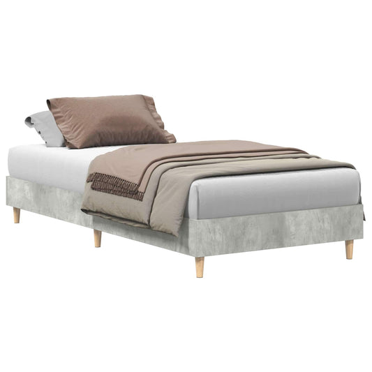 Bed Frame Concrete Grey Engineered Wood
