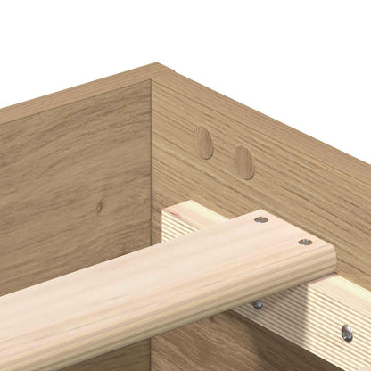 Bed Frame Artisian Oak Engineered Wood