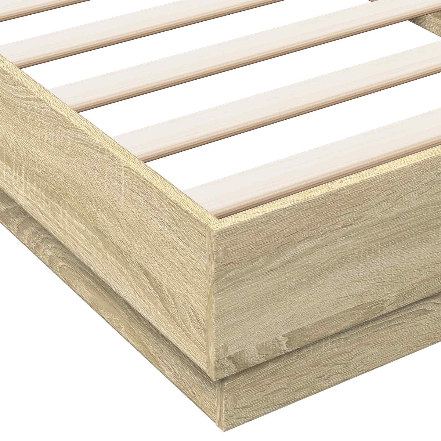 Floor Bed Frame Sonoma Oak 80 x 200 cm Engineered Wood