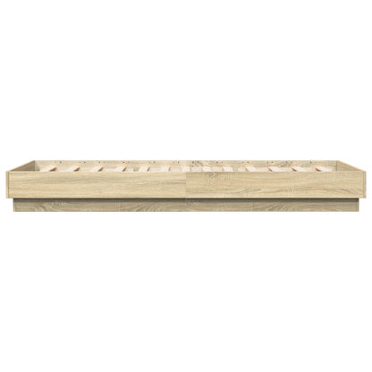 Floor Bed Frame Sonoma Oak 80 x 200 cm Engineered Wood