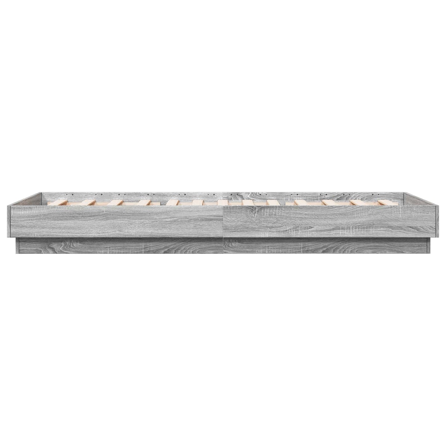 Floor Bed Frame Grey Sonoma 80 x 200 cm Engineered Wood