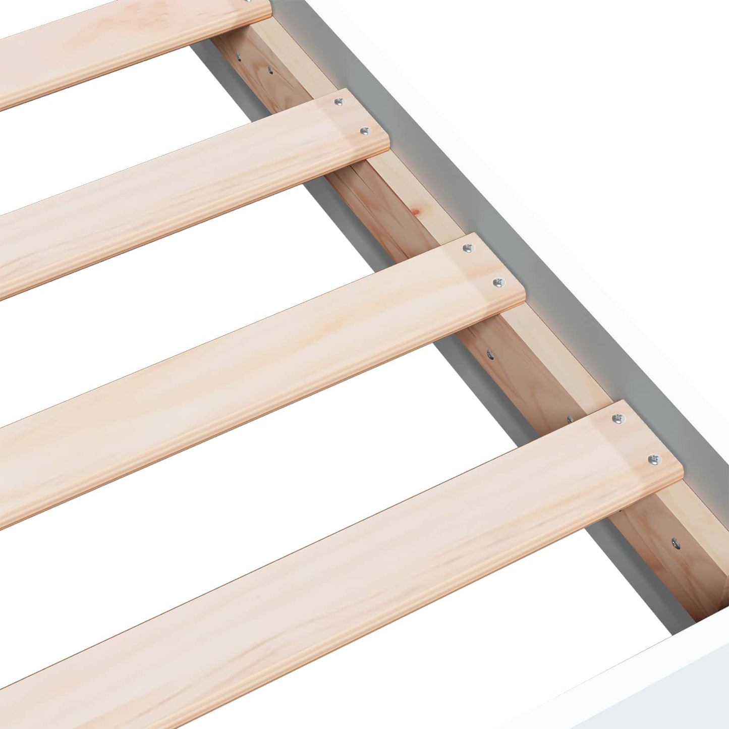 Floor Bed Frame White 80 x 200 cm Engineered Wood