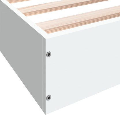 Floor Bed Frame White 80 x 200 cm Engineered Wood