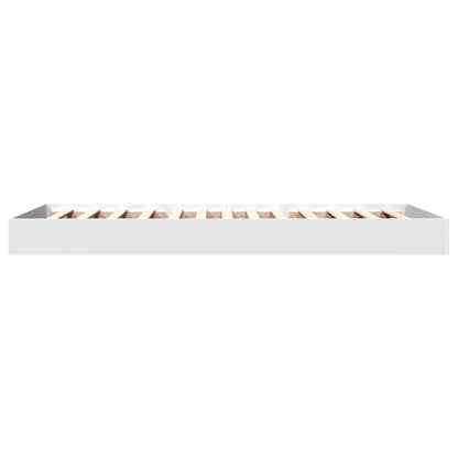 Floor Bed Frame White 80 x 200 cm Engineered Wood