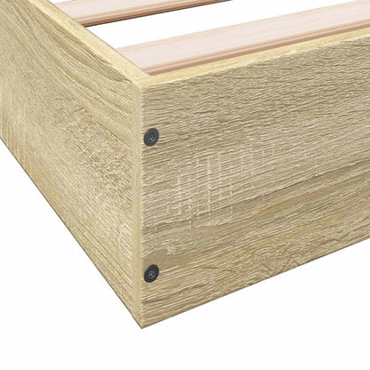 Floor Bed Frame Sonoma Oak 80 x 200 cm Engineered Wood