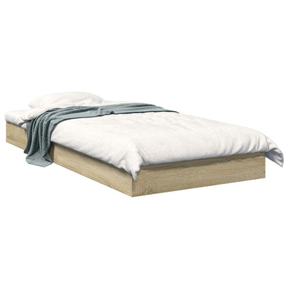 Floor Bed Frame Sonoma Oak 80 x 200 cm Engineered Wood