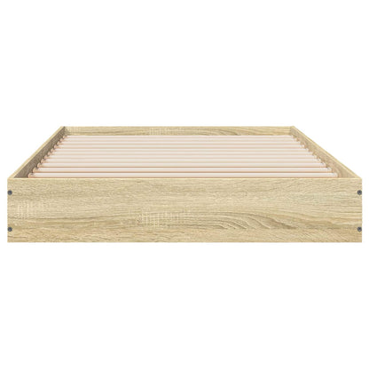 Floor Bed Frame Sonoma Oak 80 x 200 cm Engineered Wood