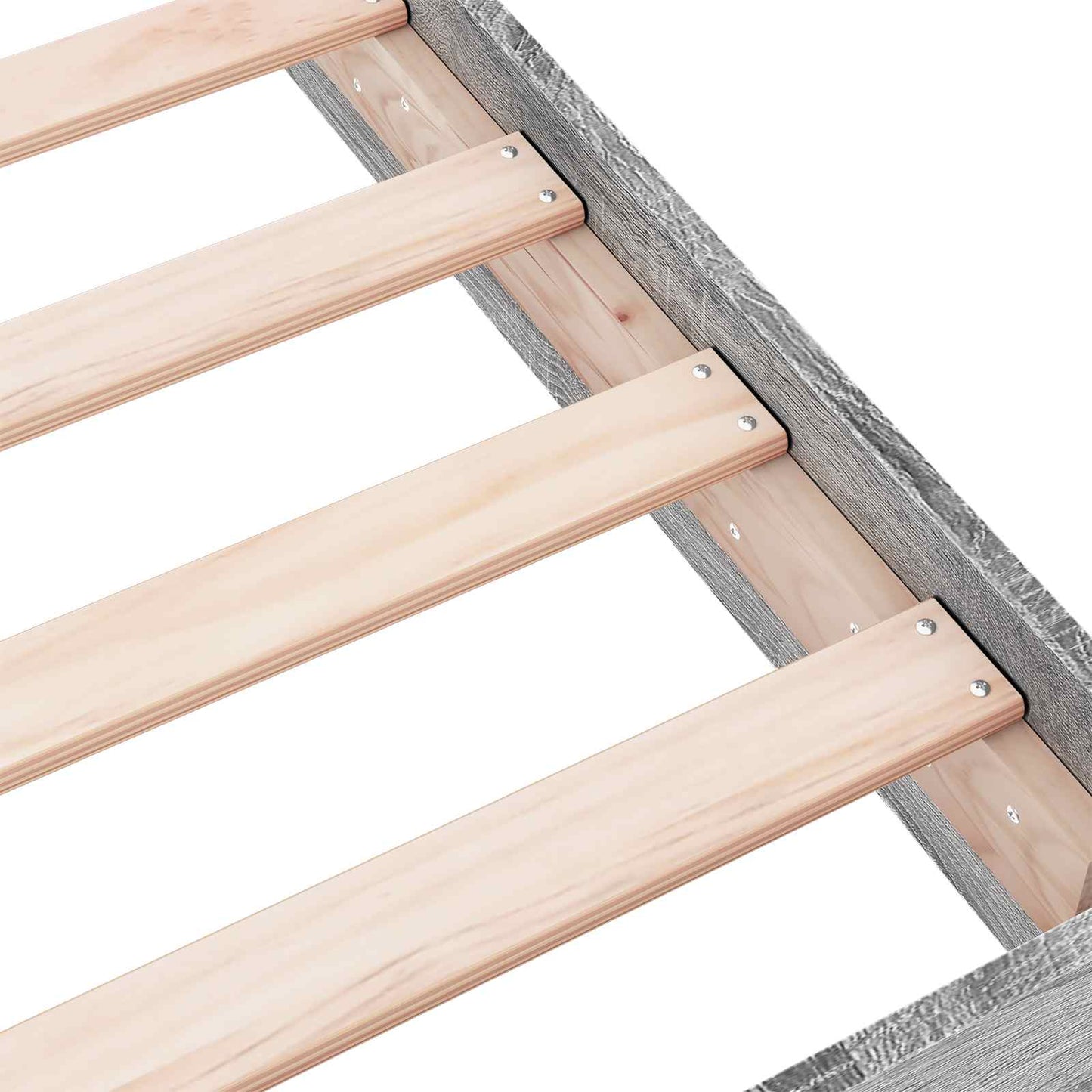 Floor Bed Frame Grey Sonoma 80 x 200 cm Engineered Wood