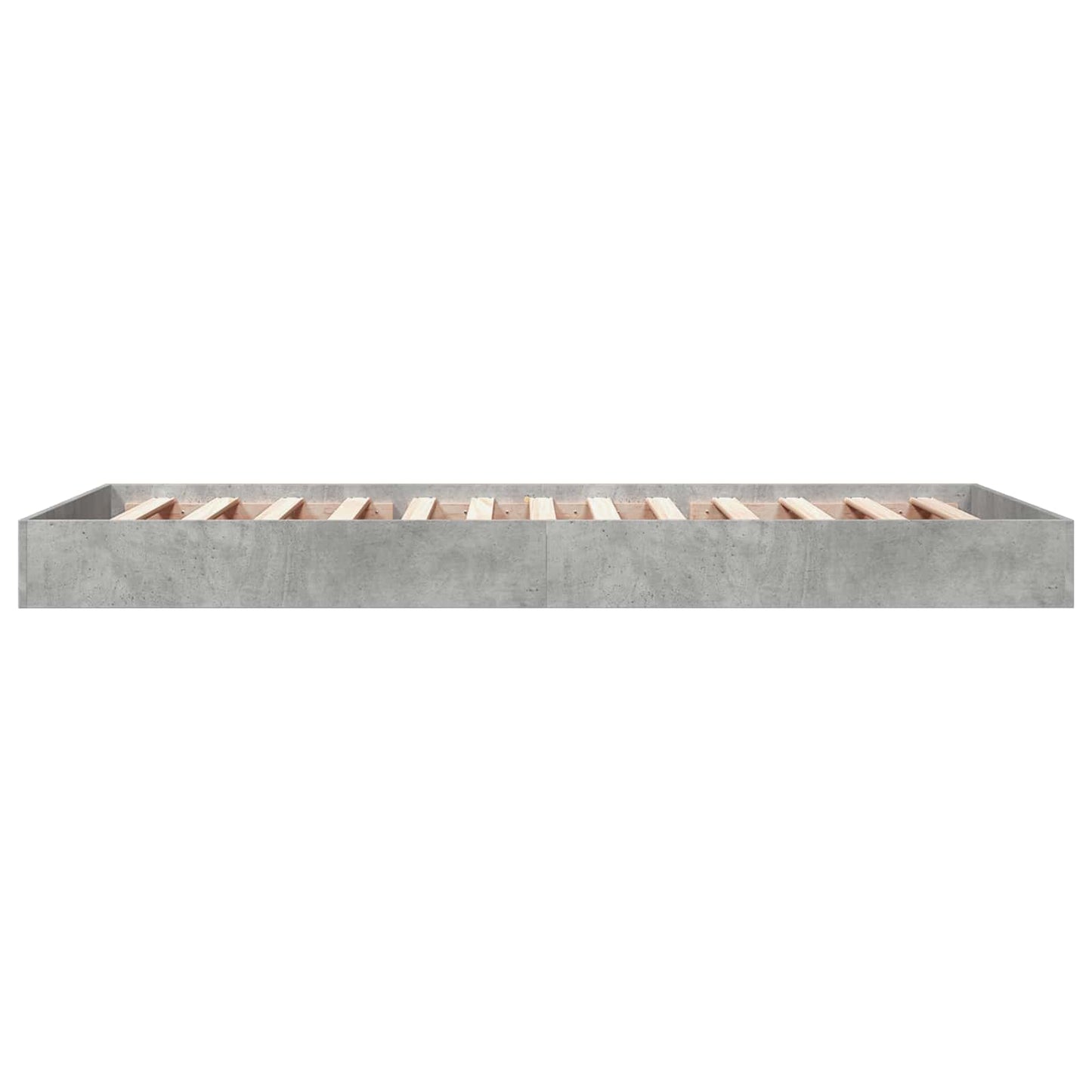 Floor Bed Frame Concrete Grey 80 x 200 cm Engineered Wood