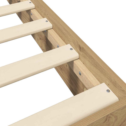 Floor Bed Frame Artisan Oak 80 x 200 cm Engineered Wood