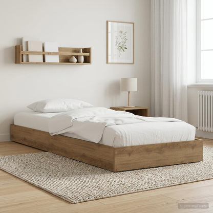 Floor Bed Frame Artisan Oak 80 x 200 cm Engineered Wood